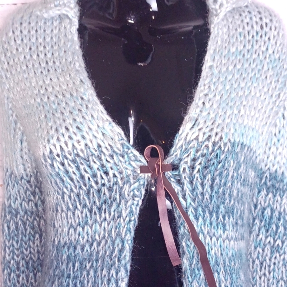 Long free people tie front cardigan wool mix